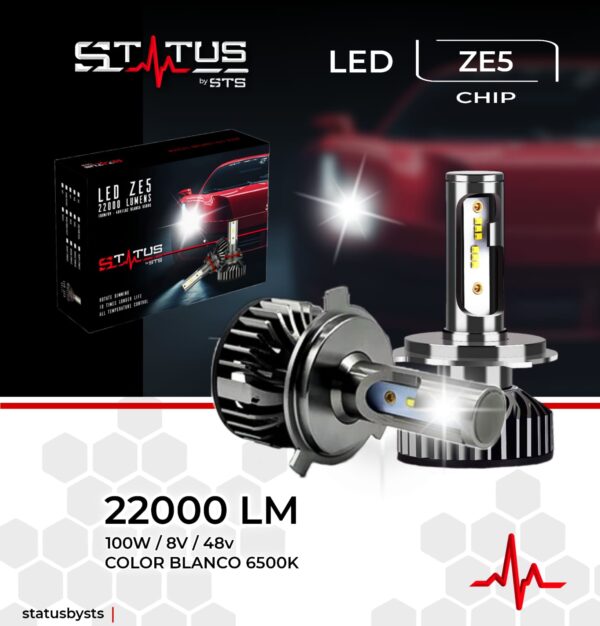 LED Status ZE5 para bases H13-H4-9007-9004