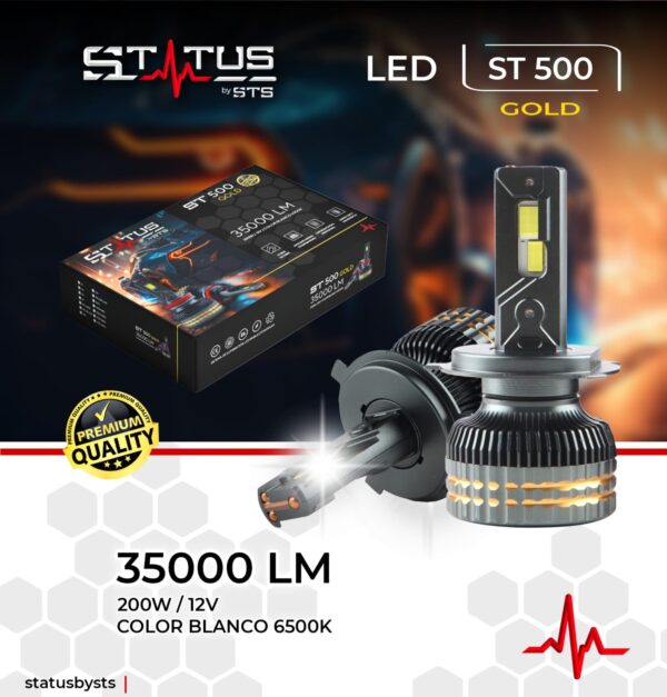 LED STATUS ST500 GOLD para Bases H1-H7-H11-9005-9006