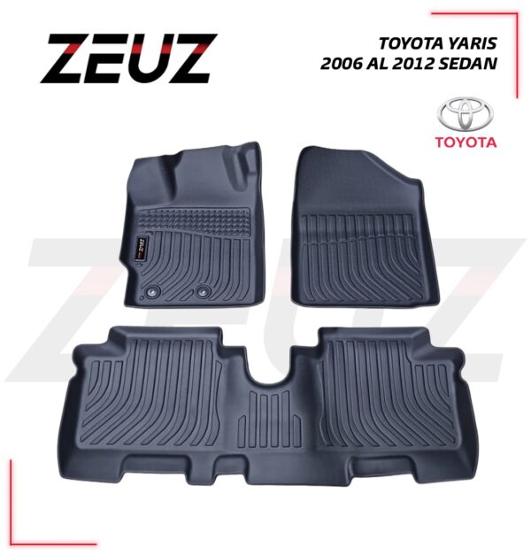 Alfombra Tipo Bandeja Toyota Yaris 2006 al 2012.