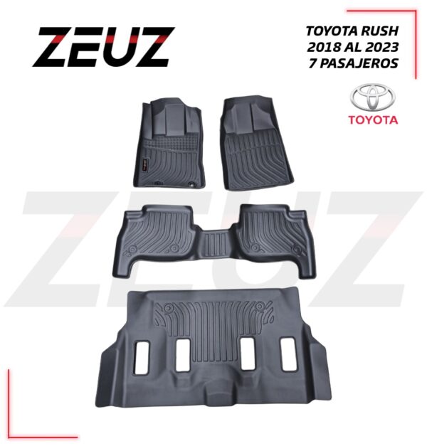 Alfombra Tipo Bandeja Toyota Rush 2018 al 2023. 7 Pasajeros.