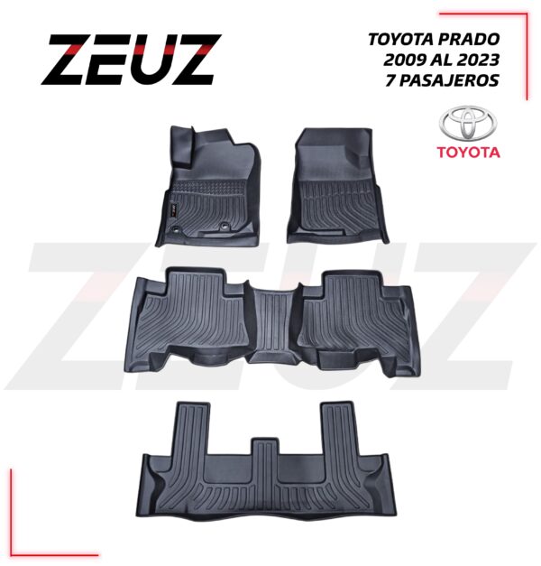 Alfombra Tipo Bandeja Toyota Prado 2009 al 2023. 7 Pasajeros.
