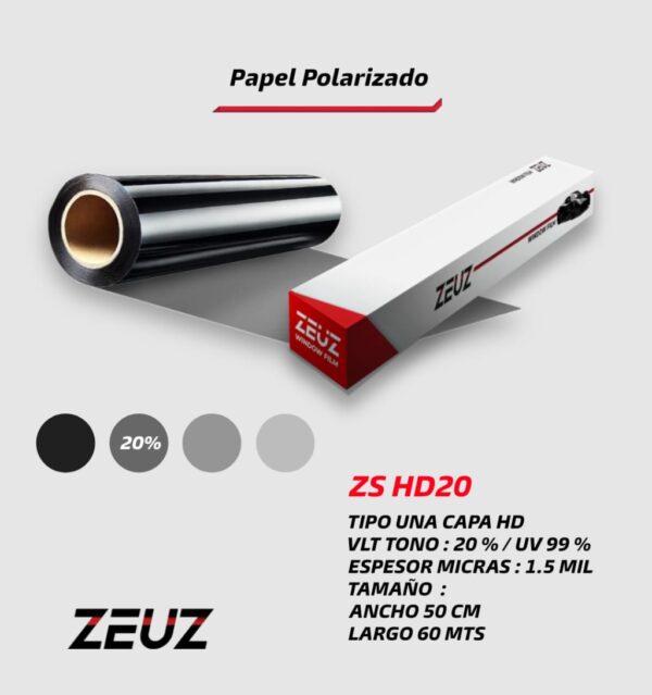 PAPEL POLARIZADO ZEUZ ZSHD20