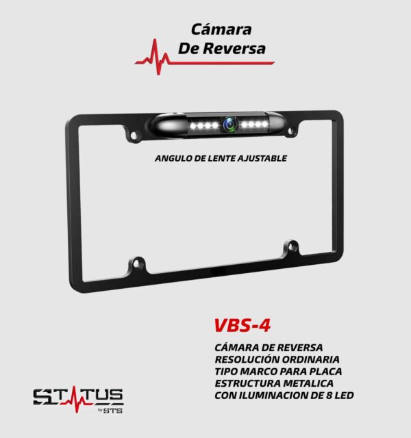 CAMARA DE REVERSA DE PLACA STATUS VBS-4